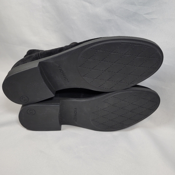 Vionic Alana Ankle Boots Women's 6.5 Black Suede Comfort Pull On Booties *Read* - Picture 7 of 10